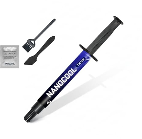 Molevion NanoCool TX 179 Thermal Paste 4 g Kit | ~17.9 W/m·K Non-Curing, Electrically Insulating Thermal Compound with Brush, Cleanser & Spatula