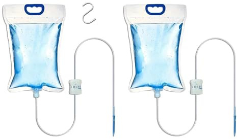 Plant Drip Irrigation Kit - 2 Pcs 5.2L Automatic Watering Bags with Adjustable Flow Valve | Drip Irrigation System for Indoor Potted Plants & Outdoor Gardens for Holidays & Daily Care