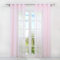 HongYa 1er-Pack Uni Voile Gardine Transparenter Vorhang Schal mit Ösen H/B 225/140 cm Rosa