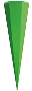 Roth Schultüte Rohling grün 85 cm eckig mit Roth Spitze