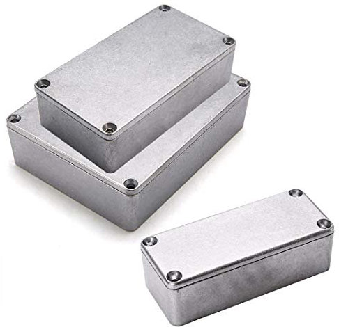 SUPERTOOL Electronics Project Box - IP54 Aluminium Case - 112(L) x 60(W) x 31(H) mm - Outdoor/External Enclosure - Power Junction Box - Complete with Connector