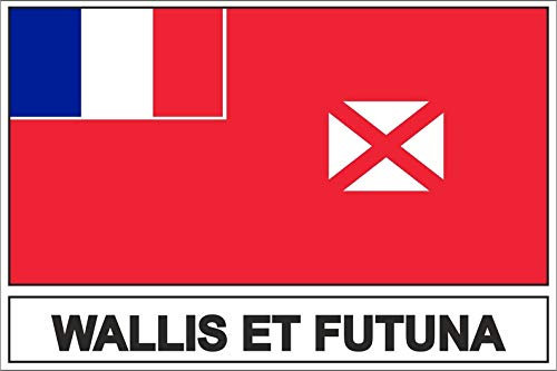 Akachafactory Autocollant Sticker Drapeau WF Wallis Futuna