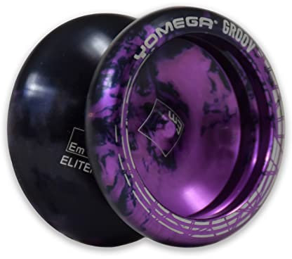 Yomega Groov – Pro Level Aluminum Metal Yoyo for Advance Players – Round Shaped, C Size Ball Bearing Yoyo with Adjustable Responsive/Nonresponsive Play + 3 Month Warranty(lila)