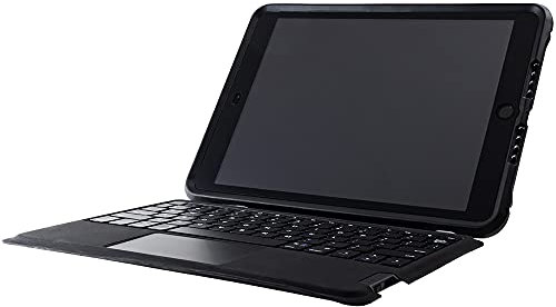 OtterBox UnlmitED Keyboard Hülle für iPad 10,2 (7. gen / 8. gen / 9. gen), Schutzhülle mit FRANZÖSISCH-Tastatur, nach Militärstandard getestet, Schwarz/Transparant, Keine Einzelhandelsverpackung