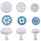 3Pcs Gear Cookie Cutters, Steampunk Cogs Plunger Mold, 3D Gear Cookie Stamp Mold, Clock Wheel Biscuits Fondant Molds for Cake Cookie food Decoration