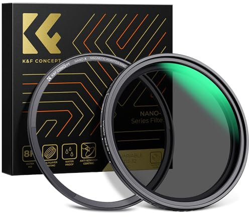 K&F Concept 72mm Magnetic Variable ND2-ND32 Lens Filters Adjustable Neutral Density Waterproof (Nano-X Series)