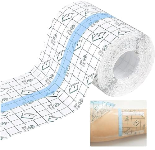 10cm*10m Wasserdicht Transparent Bandage, Wasserdichtes Pflaster, Pflaster Tattoo Bandage, Fixierer Pflaster Stretch Antiallergisch, zum Sport, Duschen