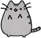 Urbanski Patch süße dicke Katze zeigt Finger zum Aufbügeln 6 x 6,5 cm | Aufnäher Applikation Bügelbild