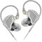 Linsoul KZ PR1 13.2mm Planar Diaphragm Driver HiFi in-Ear Monitors IEM with Detachable 2pin OFC Silver-Plated Cable Microphone for Audiophile Studio Musician (Silver, Without Mic)