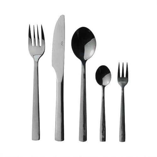 Aida - 60 Stück - Geschenkbox - Flexible Gestaltung - Langlebig - Edelstahl - Geschirr - Cutlery - Festliche Anlässe, Täglicher Gebrauch - Schwarz - Zeitgenössisch - Tragbar - Poliert - Handwäsche