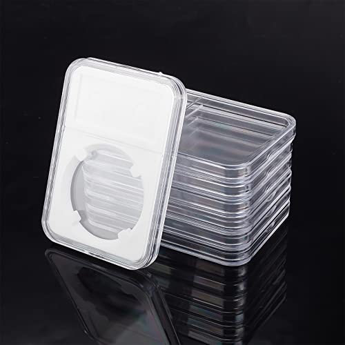 WEBEEDY 10 Stück Münzplättchenhalter Graded Card Case Sammel-Karten PSA Grading Slab Acryl Schutzhülle Kartenhüllen Grade Grading Slabs(38mm)