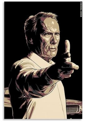 INEOUT Filmposter Gran Torino (2008), dekoratives Gemälde, Leinwand, Wandposter und Kunstdruck, modernes Familienschlafzimmer-Dekor-Poster, 20 x 30 cm