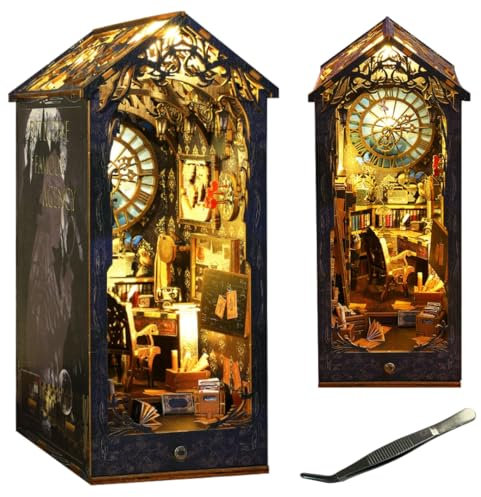 KAI KOA Detective Agency Book Nook Kit + Montageklammer – einzigartige Dekoration für Buch- und Puzzleliebhaber
