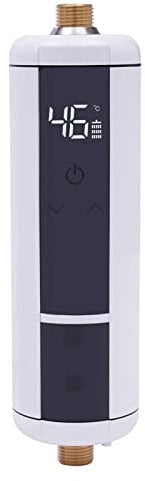 czyuRachel Durchlauferhitzer Klein, 3,5kw Elektro Durchlauferhitzer Tankless Dusche Instant Warmwasser Thermostat Ohne Tank Für Handwaschbecken Bad, Küche