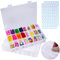 Fisynug 2 PCS Bead Storage Box Transparent Plastic Organiser box with 24 Compartments Craft Storage Box for Art DIY, Crafts, Jewelry, Fishing Gear (with 128 Label Stickers)