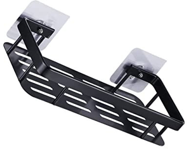 CAXUSD 1stk Küche Badezimmer Lagerung Badezimmer-aufbewahrungsregal Kleinigkeiten Rack Schwebende Wandregale Speicherhalter Vorratsbehälter Lagerregal Saucenregal Weltraum Aluminium