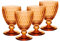 Villeroy & Boch Boston Apricot Weißweingläser 4er Set, 230 ml, Farbige Weingläser mit Facettenmuster, Kristallglas für Weißwein, Spülmaschinengeeignet, Orange
