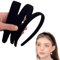 ZEPIQOR Lot de 3 serre tete femme, bandeaux en velours pour femme - Solides et simples - Pour filles - Larges, moyens et fins - Accessoires de cheveux tendance pour femmes et filles（Noir）