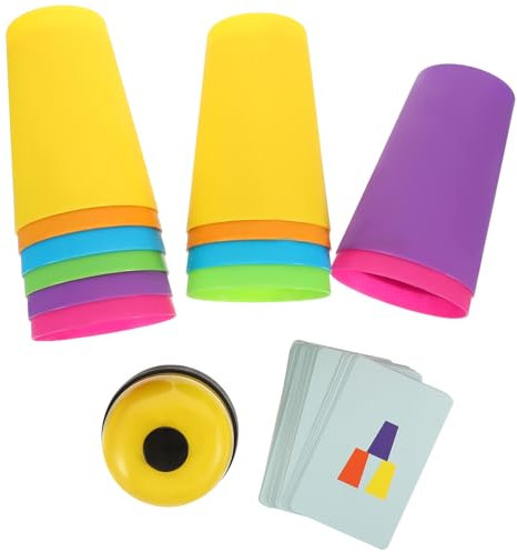 HAWILLOSCH 1 Juego De Vasos Apilables Juguete para Juego De Mesa Vasos Apilables para Juguete para Padres E Hijos Vasos Apilables De Plástico Colorido