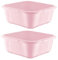 Best House | Plastic Square Basin | Kitchen Washing Up Bowl | 3 Litres | Nordic Grey | 2 pcs | Multipurpose Bath Tub/Washing Tub for Kitchen, Bathroom, and Household Use (Pack of 2)