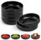 AOROPS Dipschalen Set, 6 Stück Schwarz Rund Sojasauce Schälchen Kleine Schälchen, Mini Dip Schälchen Sojasauce Schälchen Sushi Schälchen für Saucen Dips Gewürze Snacks 8.7cm x 2.5cm