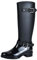 Jamron Donne Elegante Neve Pioggia Festival Alti Talloni Regolabile Cinturino in Fibbia Alto Ginocchio Zip Stivali di Gomma Nero SN02006 EU38.5