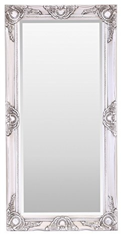 Select Mirrors Haywood Rectangle Wall Mirror (50cm x 100cm, Antique Silver)