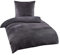 BaSaTex Winter Bettwäsche Cashmere Touch 100% Microfaser Uni und Uni Wende in 4 Größen und 8 Farben, 2X 135x200 2X 80x80 cm Anthrazit