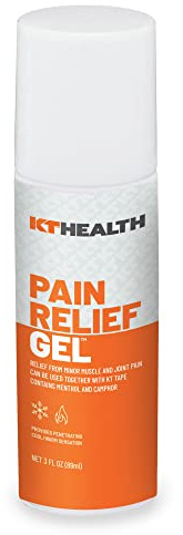 KT Tape Health, Pain Relief Gel, Time-Released Topical Relief from Back Pain, Sciatica and Arthritis, 3.0 oz Roll-On