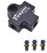 Adaptateur de connecteur de tuyau de frein AVT Tuyau hydraulique pour moto à 3 voies Connecter un couplage en té Adaptateur de tuyau Adaptateur d'adaptateur de liaison M10 Banjo (Noir)