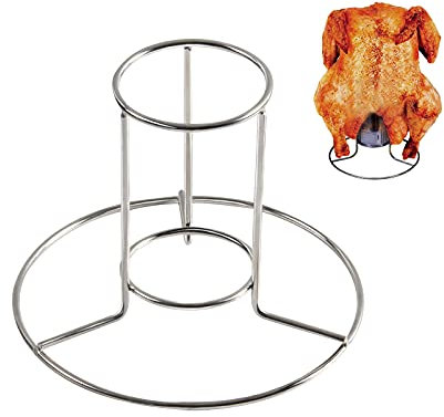 KAMaster Bierdosenhalter für Grill und Smoker, höher als Halter – Beercan Hühnerregal Edelstahl BBQ Bräter Rack für Grillzubehör Truthahn Fritteuse Basis Ofen Rippenroste zum Räuchern