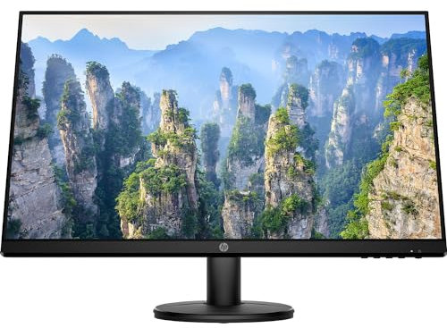 HP V27i FHD Monitor | 27-inch Diagonal Full HD Computer Monitor with IPS Panel and 3-Sided Micro Edge Design | Low Blue Light Screen with HDMI and VGA Ports | (9SV92AA#ABA) Black