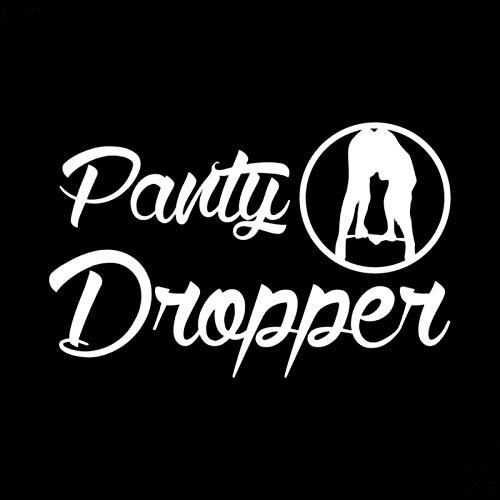 SUIFENG Autoaufkleber 13.5Cmx8.3Cm Panty Dropper Lustige JDM Karosserie Fenster Vinyl Aufkleber Aufkleber Für Auto Aufkleber Auto Styling Schwarz/Splitter