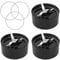 3 Piezas Cuchillas de Repuesto para Magic Bullet Batidora Blender MB1001, Cuchillas Extractora, Pieza de repuesto para Licuadora Exprimidor Magic Bullet 250W