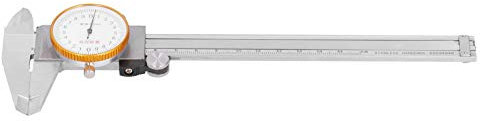Calibro a quadrante Vernier 0,02 Torni a doppio shock in acciaio inossidabile Strumento di misurazione manuale Tornio Utensili per tornitura Parti di utensili elettrici 0-150 mm