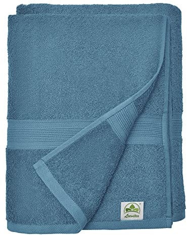 leevitex® Saunahandtuch XXL, flauschig und saugstark, 2 Saunatücher, 80 x 200 cm, Qualität 500 g/m², 100% Baumwolle - Petrol