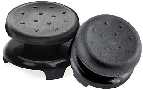 TEUVO Thumb Grips para PS4 y para PS5, 2 Piezas Silicona Thumbsticks Joystick Grips para Mejorar la Precisión de la Puntería y el Control, Negro