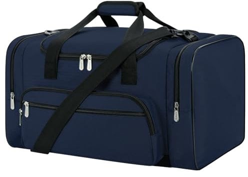 Sporttasche Reisetasche Fitness Tasche mit Schultergurt Wochenendtasche für Damen und Herren (Marineblau, 40L)