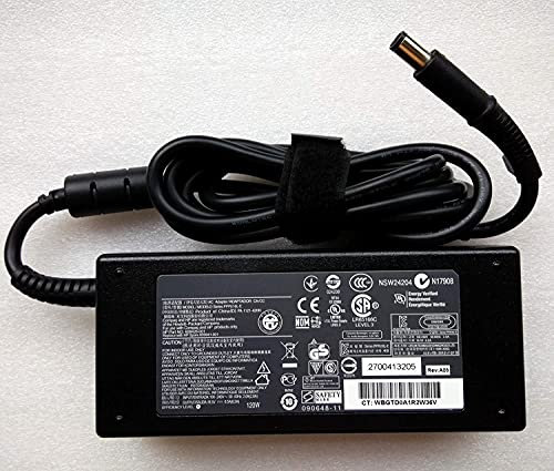 Cargador Adaptador de CA de 18.5V 6.5A 120W Compatible para HP Pavilion DV6 DV7 DV8 PPP017H PPP016H PPP016C PA-1121-42HQ 608426-002 608426-001 645156-001 Cable de alimentación