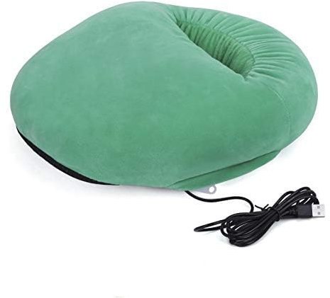 USB Heated Foot Warmer Furry Heating Slippers Shoes for Cold Feet Winter Plush Faux Fur Foot Heater Warming Cushion Pouch Portable Electric Foot Warmer for Men Women Elderly