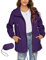 Rapbin, Giacca impermeabile da donna leggera impermeabile giacca a vento sottile impacchetabile, da viaggio, per bicicletta, giacca a vento, viola., M