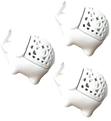 HOMSFOU 3 Stücke Tisch Tee Keramik Für Desktop Kerzenhalter Aroma Niedlich Garten Keramik Party Licht Elefant Halter Geformt Blumenständer Schüssel Kerzenbehälter Tier Ornament