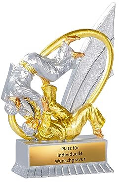 eberin · XS Kampfsport Pokal · Kamppfsportler*innen Trophäe · Judoclub Award · Karate Kids/Teens Preis · Karatea Silber/Gold · Pokal mit Wunschtext · Größe 12 cm