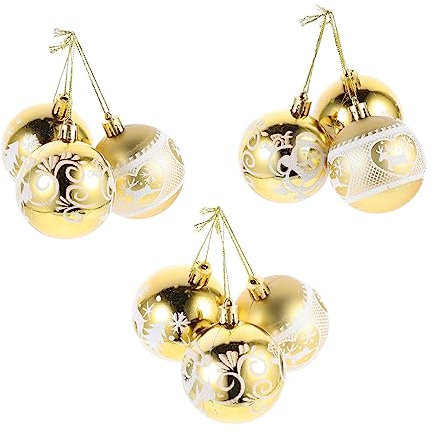 Warmhm 9st Weihnachtskugeln Weihnachtsschmuck Für Baum Christbaumkugel Ornament Kugel Aus Kunststoff Bruchsicherer Weihnachtsschmuck Schöne Weihnachtskugel Geschenk Weihnachtsbaum Plastik