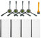 Kit de 9 filtros de Cepillo Lateral para Robot Aspirador para Lefant U180 M210 Pro M201 L3, 4 cepillos Laterales, 4 filtros HEPA, 1 Cepillo de Limpieza