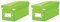 Leitz Aufbewahrungsbox Click & Store WOW CD, Grün, 143 x 136 x 352 mm (Packung mit 2)