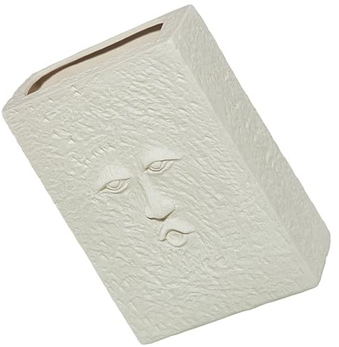 BESTonZON Elegant Ceramic Chopstick Holder Human Face Flatware Rack Kitchen Storage Container Utensil Holder