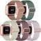 Chinbersky 5 Stück Armband Kompatibel mit Fitbit Versa 2/Versa, Verstellbares Nylon Sport Ersatzarmband für Frauen und Männer