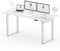 FLEXISPOT Höhenverstellbarer Schreibtisch Basic 160x75cm mit 4-Beinen, Esszimmertisch&Schreibtisch Elektrisch mit 2 Motoren, 2-Fach-Teleskop (weiß+weiß)