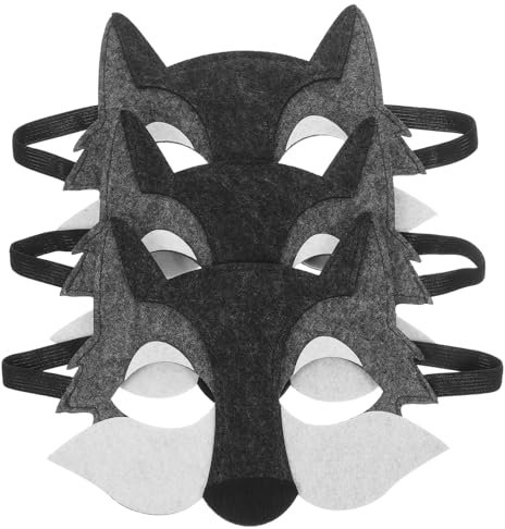 TOYANDONA 9 Pièces Masque Peint à La Main Habiller Les Faveurs Du Parti Soirée Dansante Horreur D'halloween Masque De Loup Animal Fournitures De Fête D'anniversaire Style Enfant